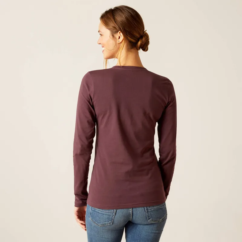 Ariat Women's Glitz Long Sleeve T-Shirt - Huckleberry-1